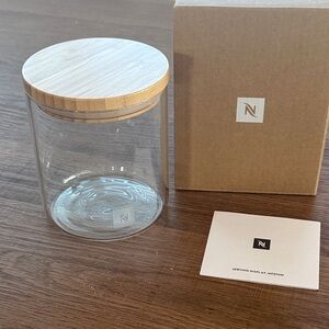 Nespresso Glass Jar with Bamboo Lid